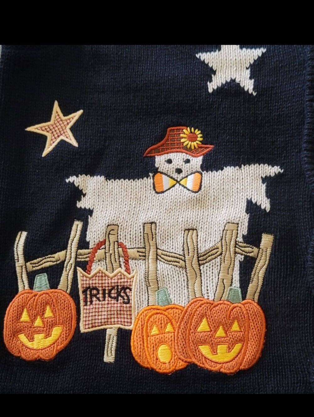 Mandal Bay Vintage Knit Halloween Cardigan Vest - Picture 3 of 4
